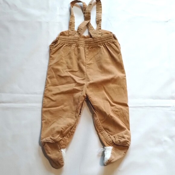 Danny Dare Vintage Courdoroy Nordic Sherpa Overalls & Jacket Set Baby L *read - Picture 8 of 10